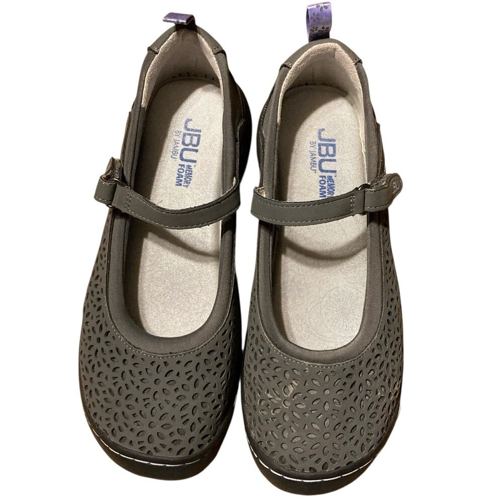 JBU Jambu Womens Mary JaneShoes Size 6 Gray Cut Out Design
